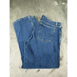 Cabelas Relaxed Fit Mens Blue Denim Jeans 38x32 Med. Wash Straight Leg M25PT164